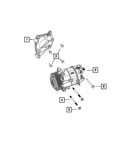 Air Conditioner Compressor and Mounting for 2021 Chrysler Pacifica #1