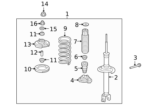 Struts & Components for 2012 Honda Crosstour #1