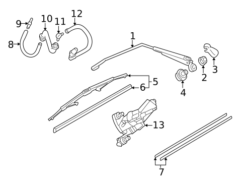 Wipers for 2001 Mazda MPV #1