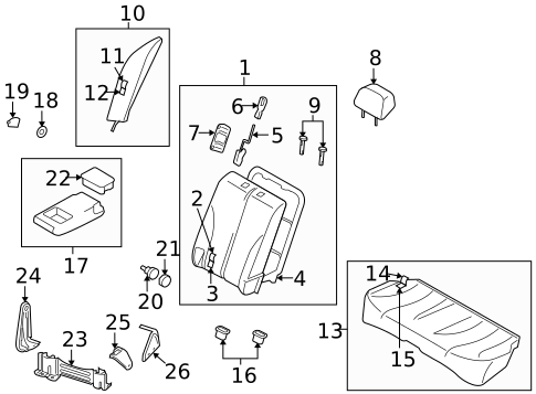Rear Seat for 2011 Nissan Versa #0