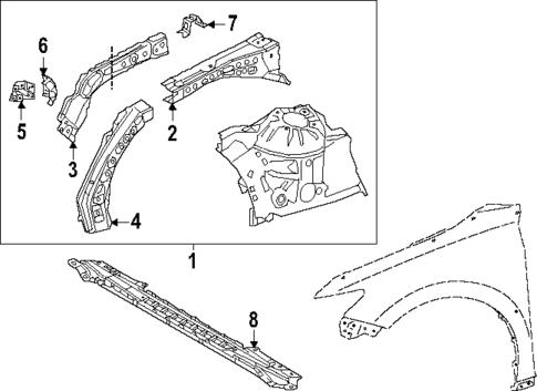 Structural Components & Rails for 2025 Toyota Camry #0