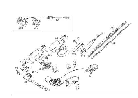 Pane Wiper for 1997 Mercedes-Benz C230 #0