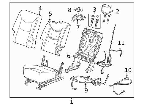 Rear Seat Components for 2021 GMC Acadia #3