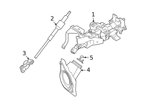 Steering Column Assembly for 2008 INFINITI G35 #1