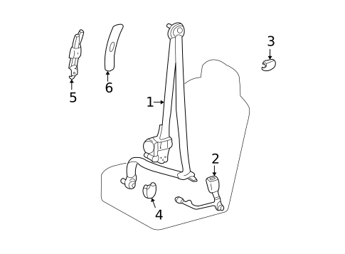 Seat Belt for 2004 Toyota Tundra #2