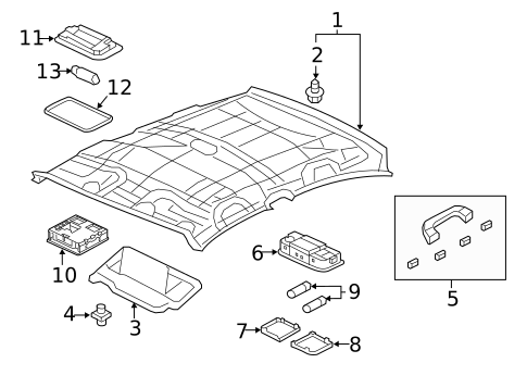 Interior Trim - Roof for 2012 Honda Civic #1