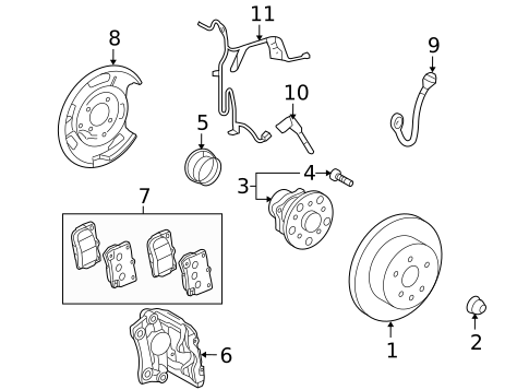 Brake Components for 2011 Lexus GS450h #1