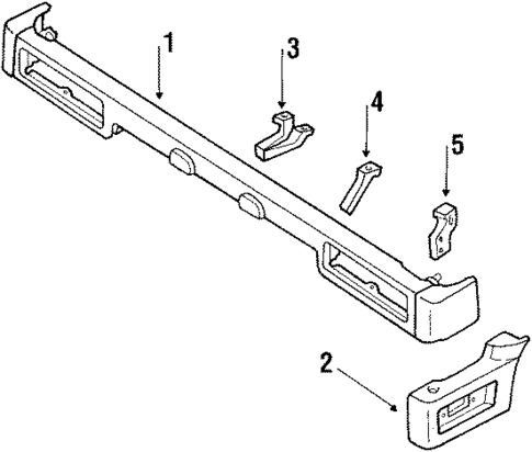 Bumper Assembly - Rear for 1988 Suzuki Samurai #0
