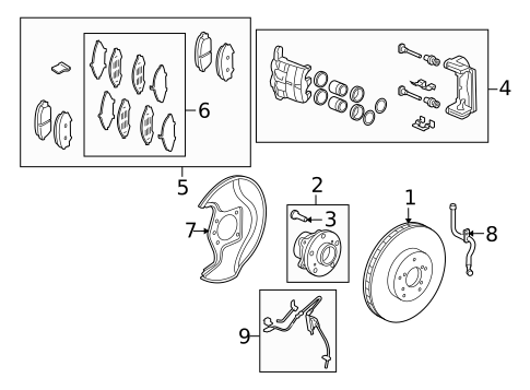 Front Brakes for 2012 Acura ZDX #0