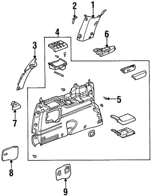 Interior Trim - Side Panel for 1998 Oldsmobile Silhouette #2