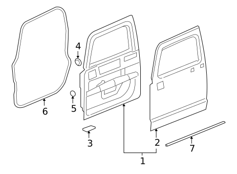 Door & Components for 2010 Hummer H3T #0
