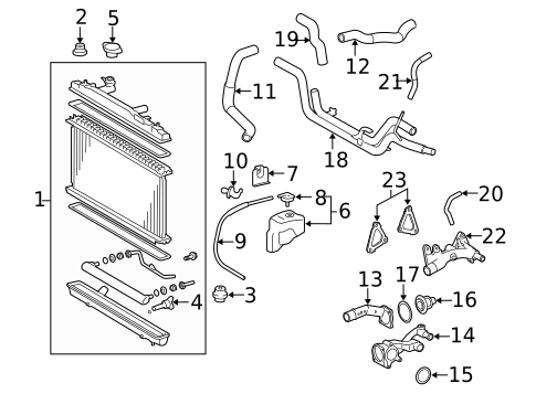 Radiator & Components for 2007 Toyota Avalon #0