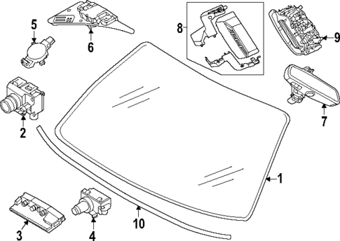 Glass - Windshield for 2025 BMW 750e xDrive #0