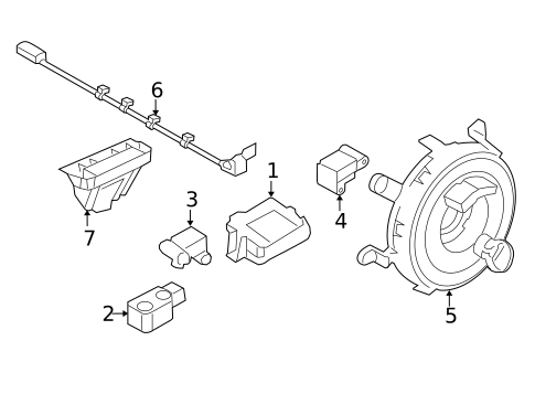 Air Bag Components for 2018 BMW X6 #1