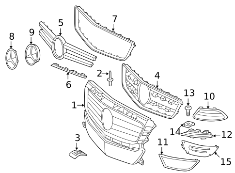 Grille & Components for 2021 Mercedes-Benz GLE350 #2