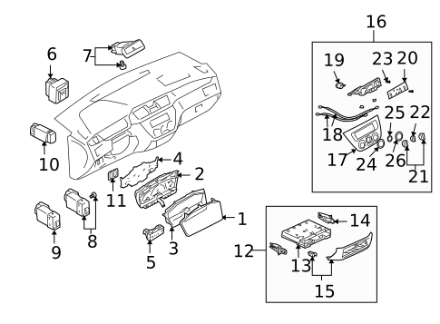 Cluster & Switches for 2005 Mitsubishi Lancer #0