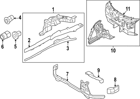 Structural Components & Rails for 2024 Porsche Taycan #1