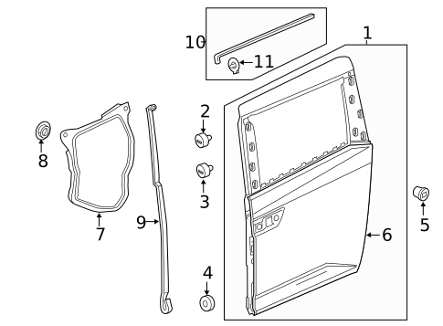 Sliding Door for 2012 Honda Odyssey #4