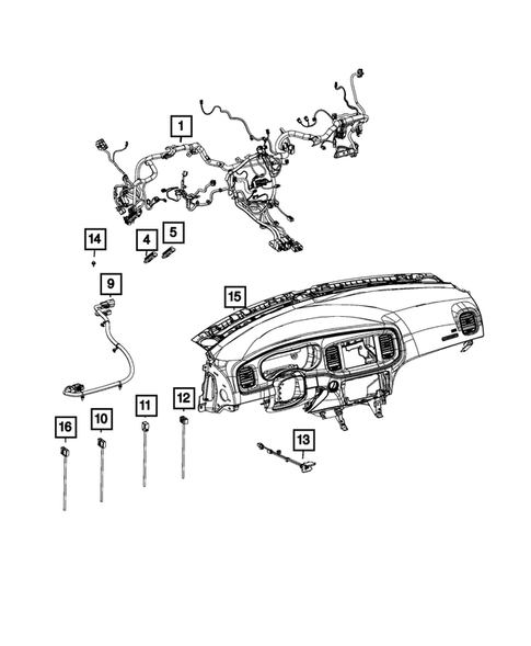 Wiring, Instrument Panel for 2020 Dodge Charger #0