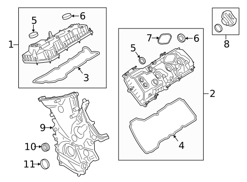 Valve & Timing Covers for 2023 Ford Transit-350 #1