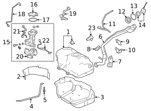 Fuel System Components for 2025 Toyota Camry #1