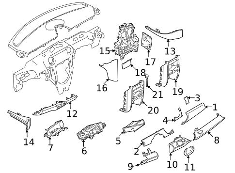 Instrument Panel Components for 2013 Mini Cooper #1