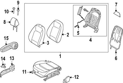 Passenger Seat Components for 2025 Kia K4 #0