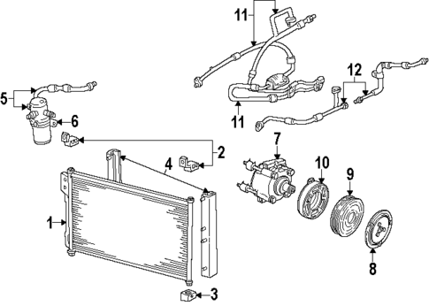 Condenser, Compressor & Lines for 1999 Lincoln Navigator #0