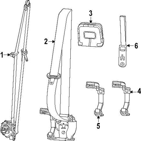 Rear Seat Belts for 2025 Ram 1500 #0