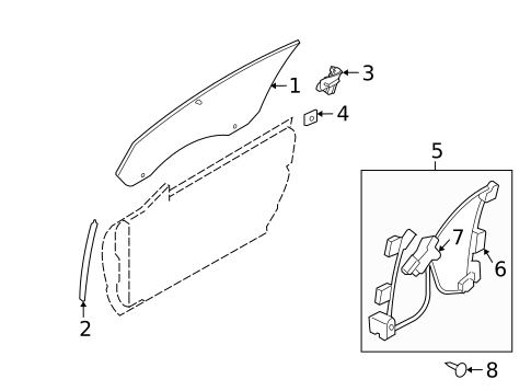 Door for 2008 Ford Mustang #1