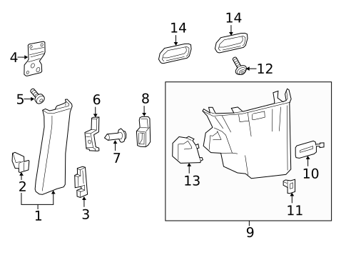 Interior Trim - Side Panel for 2017 Mercedes-Benz Metris #1