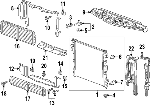 Radiator & Components for 2024 Chevrolet Traverse Limited #0