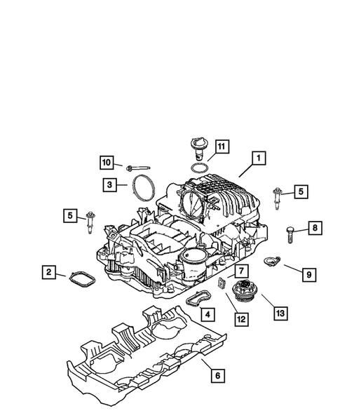 Manifolds and Vacuum Fittings for 2008 Dodge Ram 3500 #2