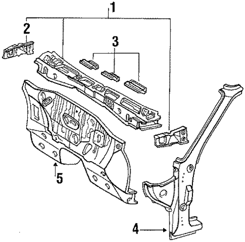 Cowl for 1990 Toyota Tercel #0