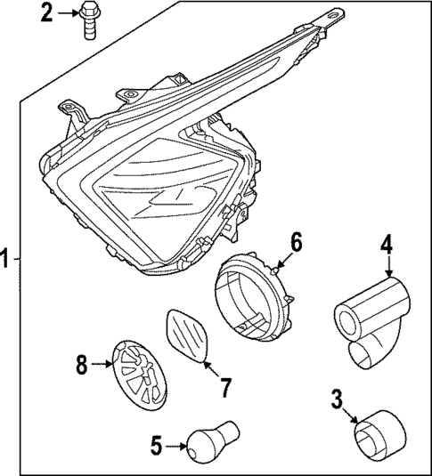 Headlamp Components for 2023 Kia Sportage #0