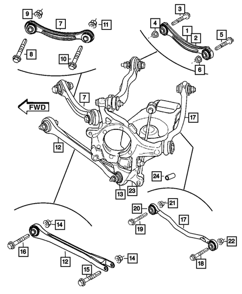Rear Suspension and Cradle for 2018 Dodge Charger #1