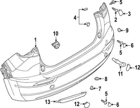 Bumper & Components - Rear for 2023 Mazda MX-30 EV #1