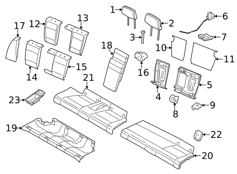 Rear Seat Components for 2013 BMW 135i #0