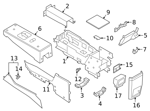 Front Console for 2022 Ford Police Interceptor Utility #0