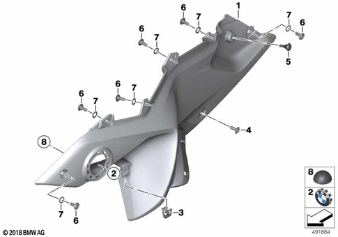 Motorcycle Trim Section, Windshield for 2021 BMW-Motorrad R 1250 RS #7