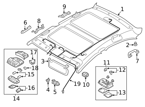 Interior Trim - Roof for 2012 Hyundai Sonata #1
