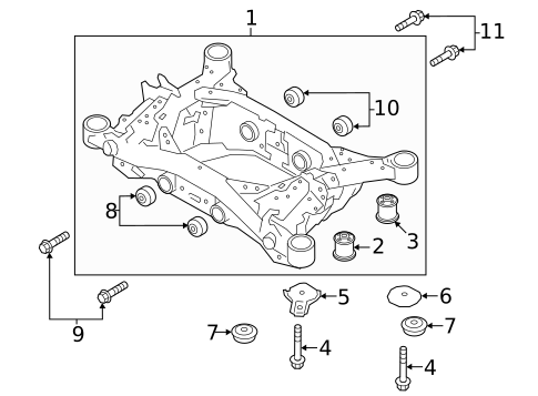 Suspension Mounting for 2020 Jaguar I-Pace #1