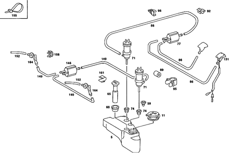 Pane Washer, Headlamp Wiper/Washer for 1988 Mercedes-Benz 560SEL #1