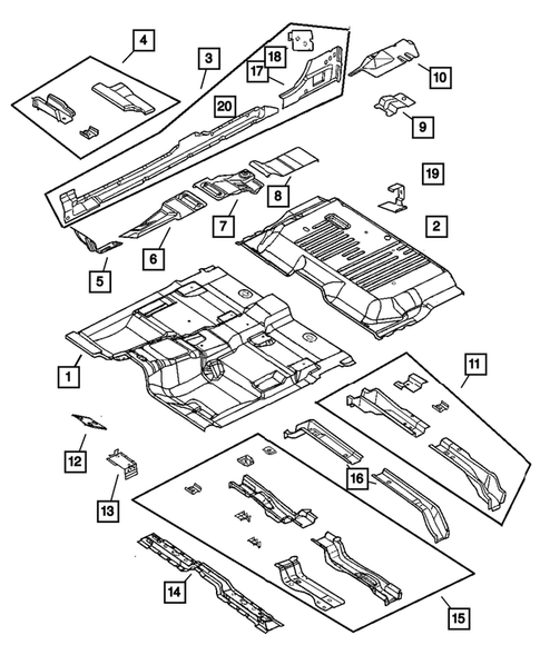 Floor Pans for 2002 Dodge Dakota #0