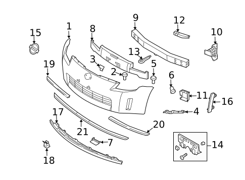 Bumper & Components - Front for 2007 Nissan 350Z #0