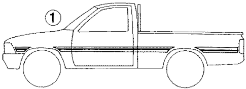 Stripe Tape for 1991 Toyota Pickup #0