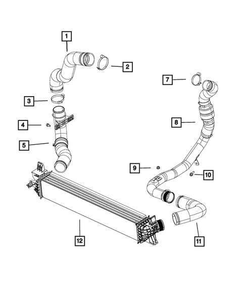 Radiator and Related Parts; Charge Air Cooler for 2017 Ram ProMaster 1500 #1