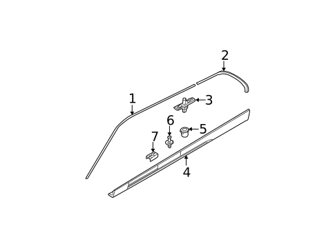 Exterior Trim - Pillars for 2005 BMW 325xi #0