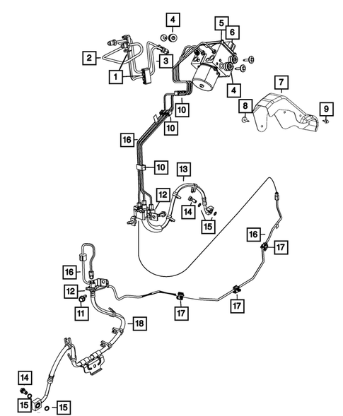 Hydraulic Control Unit, Brake Tubes and Hoses for 2019 Ram 2500 #0