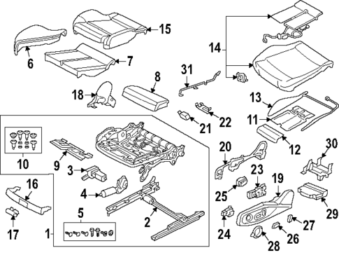 Driver Seat Components for 2019 Audi S4 #0